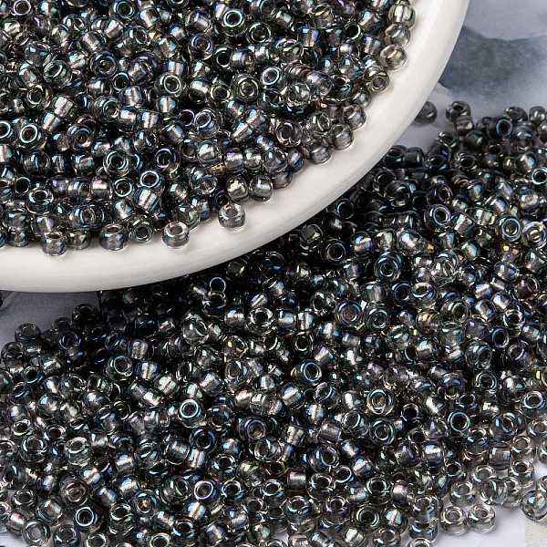 

PandaHall MIYUKI Round Rocailles Beads, Japanese Seed Beads, 8/0, (RR3750) Silver Lined Dyed Watermelon, 3mm, Hole: 1mm, about..., Gray