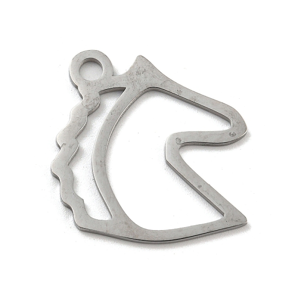 

PandaHall 304 Stainless Steel Pendants, Laser Cut, Stainless Steel Color, Horse, 23x24x1mm, Hole: 3mm 304 Stainless Steel Horse