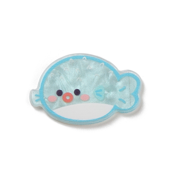 

PandaHall Acrylic Plastic Cabochns, Fish, 17x25x1.5mm Acrylic Fish
