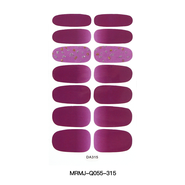 

PandaHall Full Cover Nail Art Stickers, Self-adhesive, For Nail Tips Decorations, Purple, 10x5.5cm Paper Others Purple