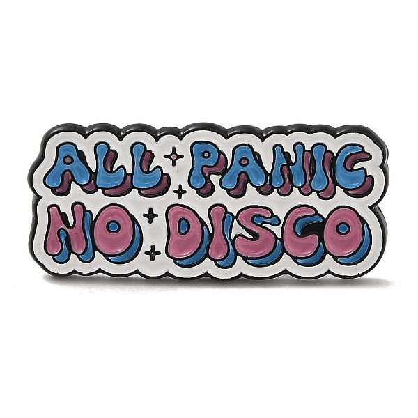 Inspirierende Wort Alle Panik Keine Disco Legierung Emaille Pins Broschen