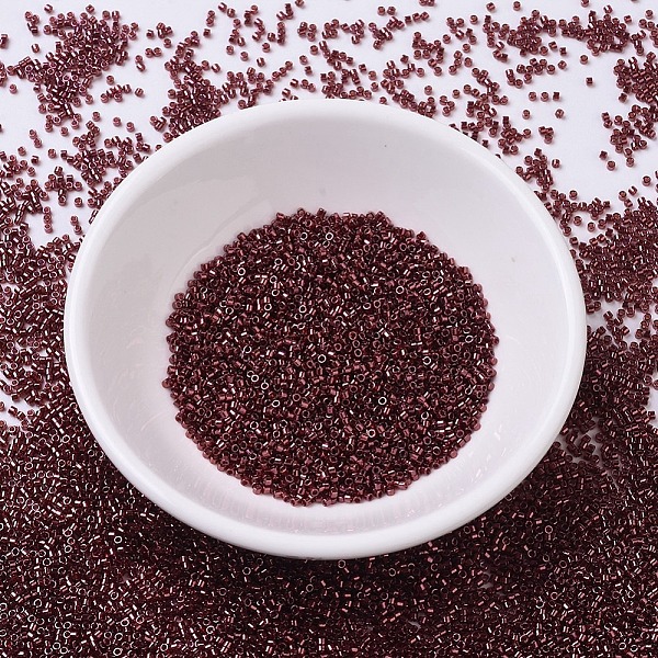 

PandaHall MIYUKI Delica Beads, Cylinder, Japanese Seed Beads, 11/0, (DB0116) Wine Gold Luster, 1.3x1.6mm, Hole: 0.8mm, about 10000pcs/bag..., Red