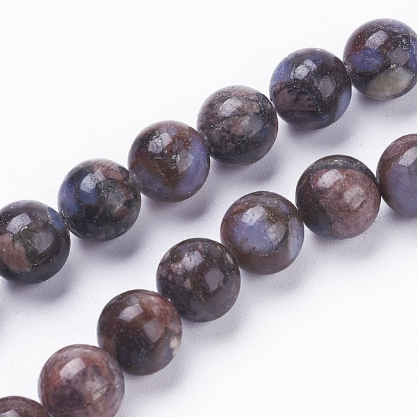 

PandaHall Natural Llanite Beads Strands, Round, Saddle Brown, 8~8.5mm, Hole: 1mm, about 47pcs/strand, 15.3~15.5 inch(39~39.5cm) Llanite...