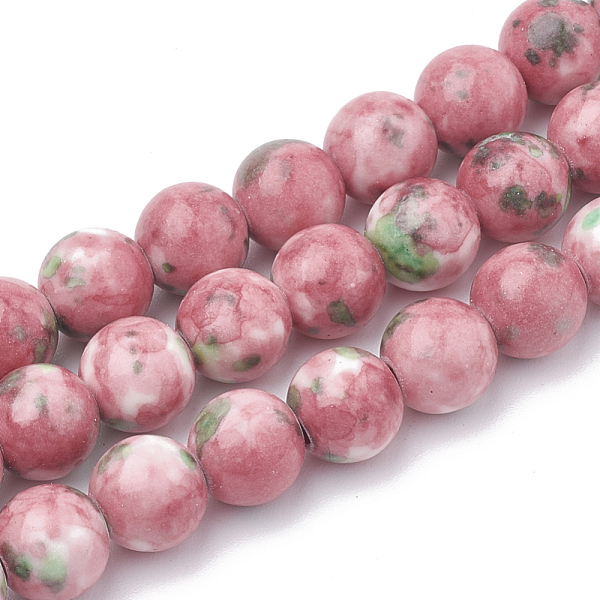 

PandaHall Dyed Natural Ocean White Jade Round Bead Strands, Pale Violet Red, 6mm, Hole: 1mm, about 62pcs/strand, 15.7 inch Ocean White Jade..., Pink