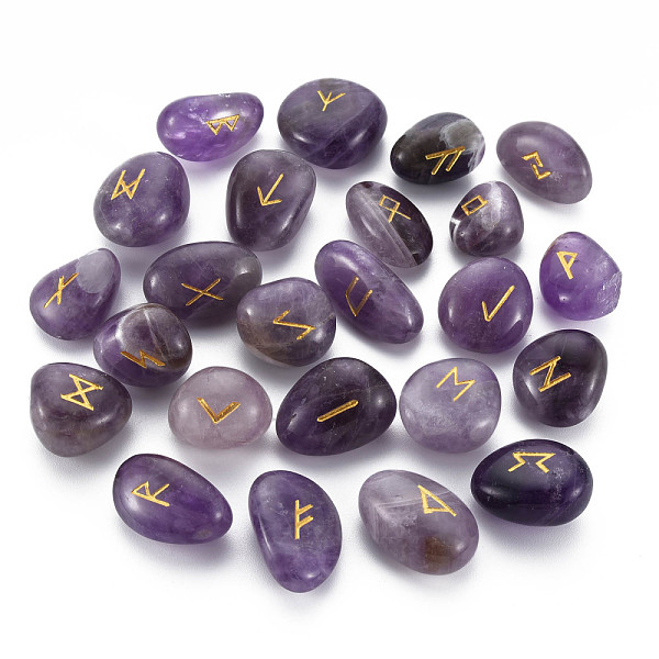 

PandaHall Natural Amethyst Beads, Tumbled Stone, Healing Stones for Chakras Balancing, Crystal Therapy, Meditation, Reiki, Divination Stone...