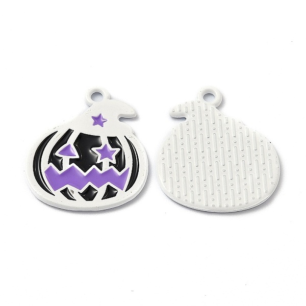 

PandaHall Alloy Enamel Pendants, for Halloween, Pumpkin, White, 23x20x1.3mm, Hole: 1.8mm Alloy+Enamel Pumpkin White