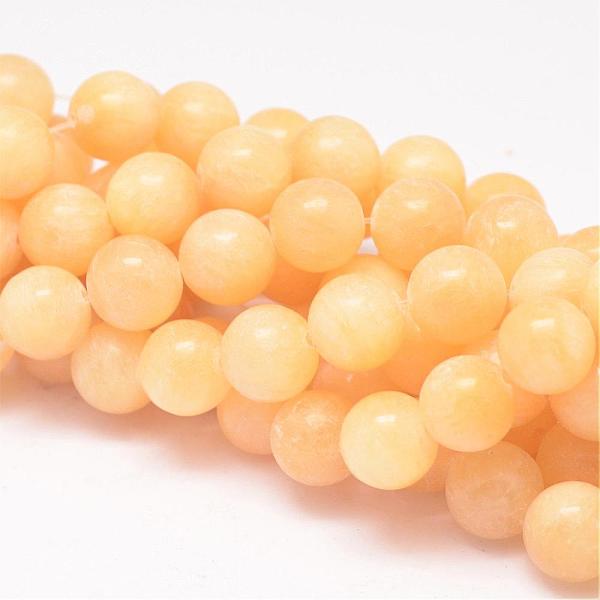 

PandaHall Natural Yellow Jade Beads Strands, Round, 10mm, Hole: 1mm, about 41pcs/strand, 15.94 inch Yellow Jade Round