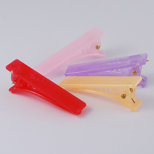 

PandaHall Plastic Alligator Hair Clip Findings, Rectangle, Mixed Color, 42x9mm Plastic Multicolor