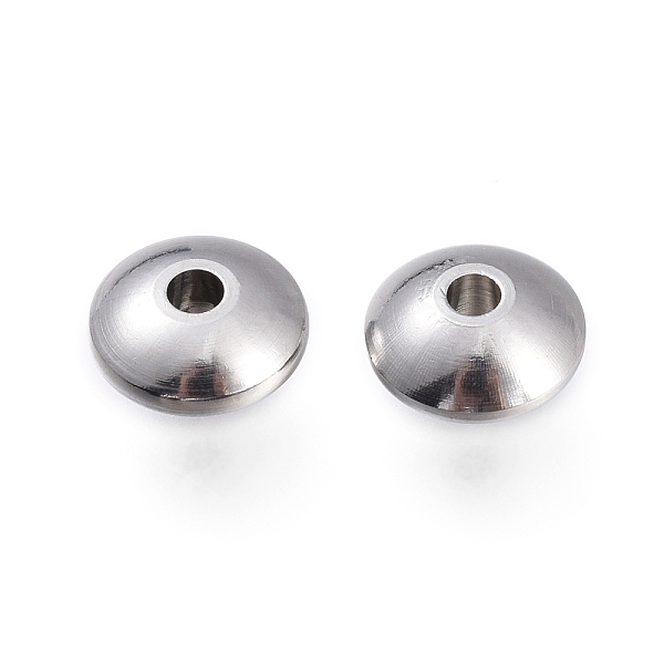 

PandaHall 202 Stainless Steel Spacer Beads, Rondelle, Stainless Steel Color, 8x4mm, Hole: 1.8mm 202 Stainless Steel Rondelle