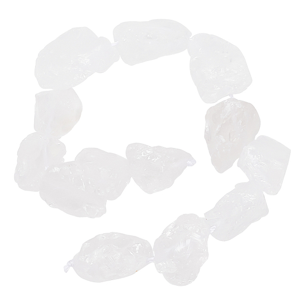 

PandaHall Olycraft Rough Raw Natural Quartz Crystal Beads Strands, Rock Crystal Beads, Nuggets, 11~25x11~20mm, Hole: 1.2mm, about...