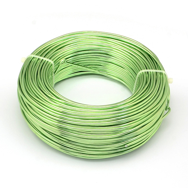 PandaHall Round Aluminum Wire, Bendable Metal Craft Wire, for DIY Jewelry Craft Making, Lawn Green, 3 Gauge, 6.0mm, 7m/500g(22.9 Feet/500g)...