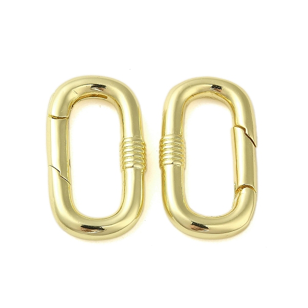 

PandaHall Brass Spring Gate Rings, Oval, Golden, 24.5x14x3.5mm Brass