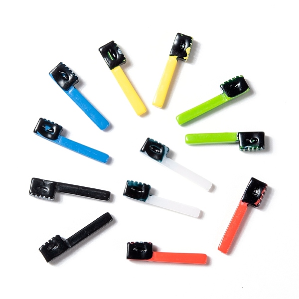 

PandaHall Resin Beads, No Hole/Undrilled, Toothbrush, Mixed Color, 22.5x4x5mm Resin Multicolor