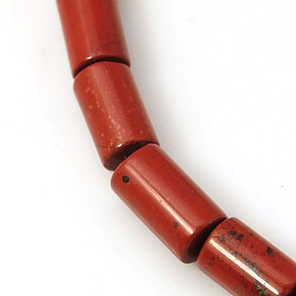 

PandaHall Natural Red Jasper Beads Strands, Column, Grade A, 10x6mm, Hole: 1mm Red Jasper Column