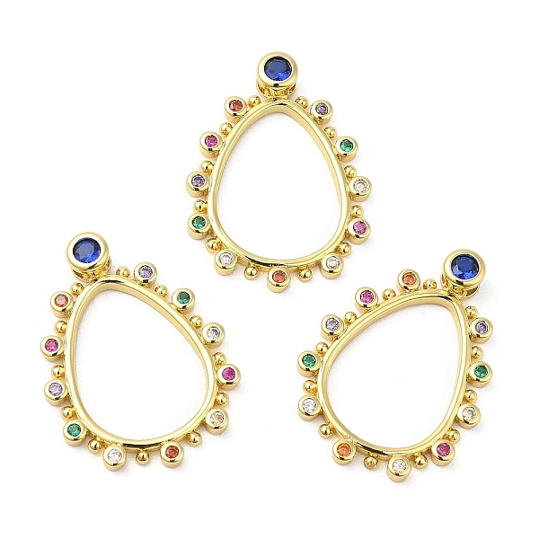 

PandaHall Brass Pave Cubic Zirconia Pendants, with Jump Ring, Long-Lasting Plated, Lead Free & Cadmium Free, Teardrop, Real 18K Gold Plated..., Clear
