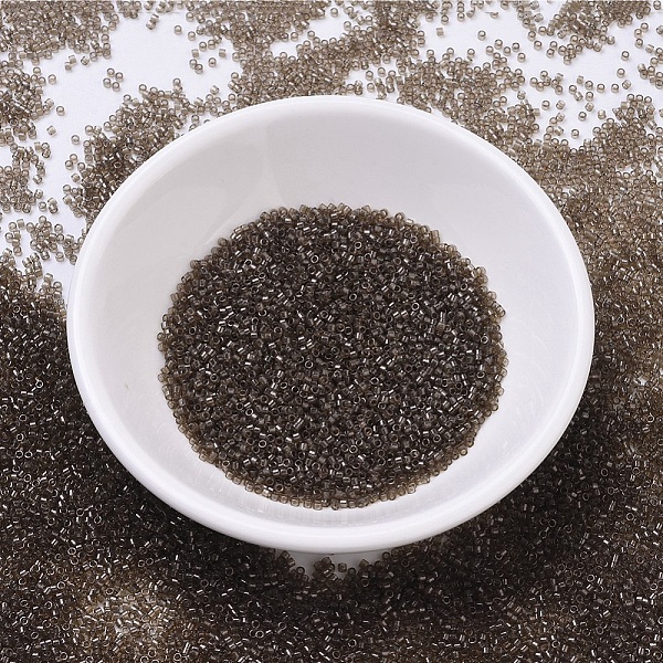 

PandaHall MIYUKI Delica Beads, Cylinder, Japanese Seed Beads, 11/0, (DB0123) Transparent Smoky Olive Luster, 1.3x1.6mm, Hole: 0.8mm, about..., Gray