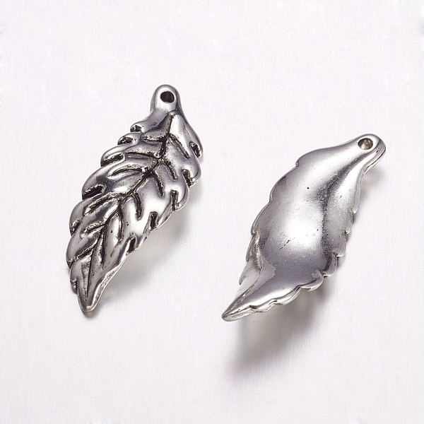 

PandaHall CCB Plastic Pendants, Leaf, Antique Silver, 29.5x10.5x3mm, Hole: 1mm Plastic Leaf