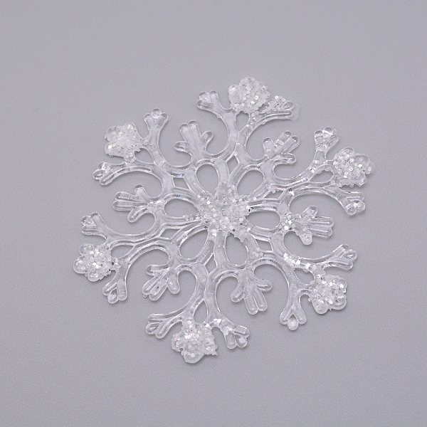 

PandaHall Acrylic Transparent Pendants, Snowflake, with Ropes, for Christmas, Clear, 85x75x3mm, Rope: 185~190x0.6mm Acrylic Snowflake Clear