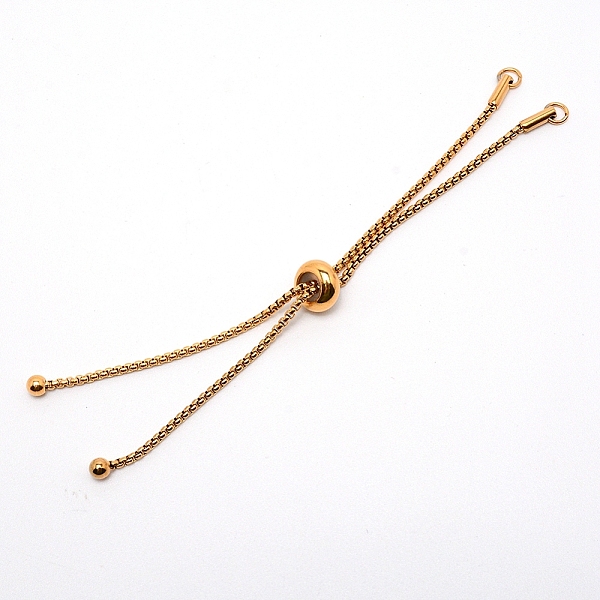 

PandaHall Adjustable Stainless Steel Bracelet Making, Bolo Bracelets, Slider Bracelets, Golden, 9-5/8 inch(24.4cm), 1.5mm, Hole: 3.3mm...
