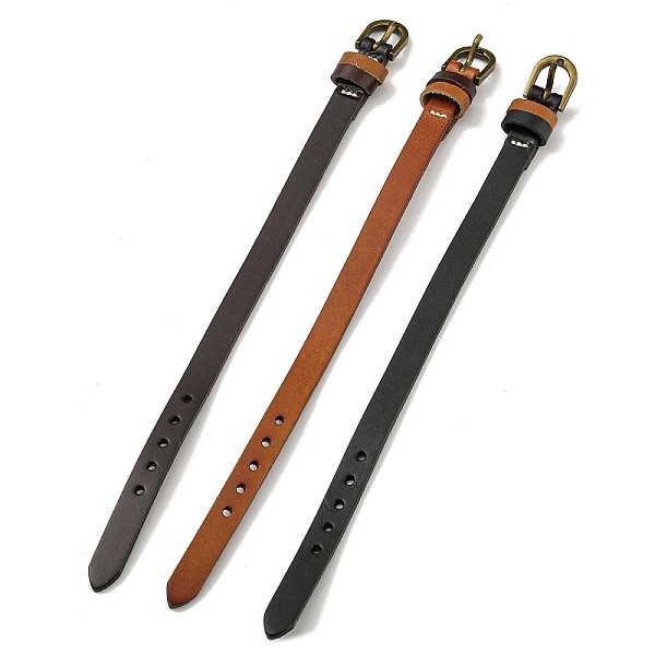 

PandaHall Adjustable Leather Cord Bracelets, with Alloy Clasp, Mixed Color, 9-3/4 inch(24.6cm) Leather Multicolor