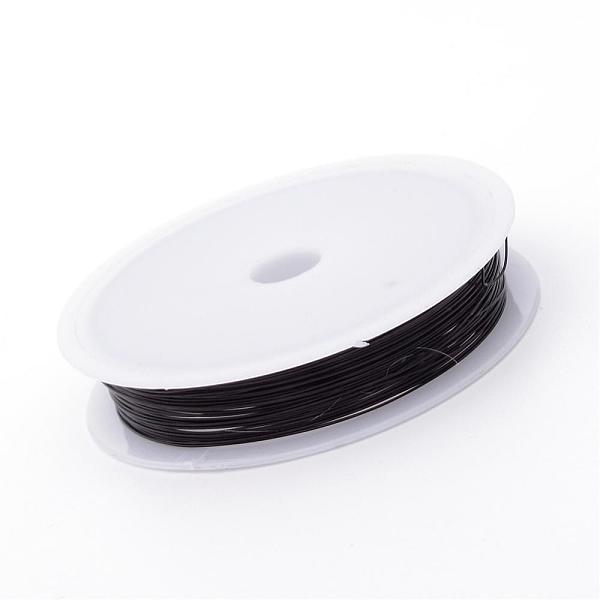 

PandaHall Round Copper Jewelry Wire, Black, 18 Gauge, 1.0mm, about 459.31 Feet(140m)/1000g Copper Round Black