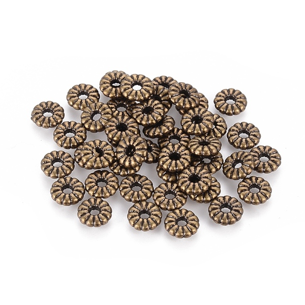 

PandaHall Tibetan Style Spacer Beads, Cadmium Free & Nickel Free &, Lead Free, Antique Bronze Color, Flat Round, Size: about 7mm in diameter...
