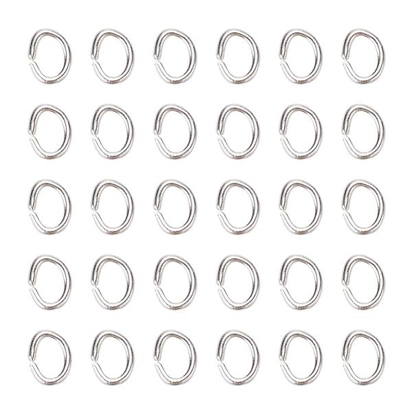 

PandaHall Brass Jump Rings, Oval, Silver, 22 Gauge, 4x3x0.6mm Brass