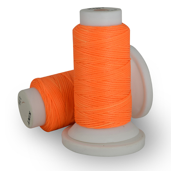 

PandaHall Flat Waxed Polyester Cord, for Leather Sewing Stitching, Orange Red, 0.8mm, about 54.68 yards(50m)/roll Waxed Polyester Cord Flat...