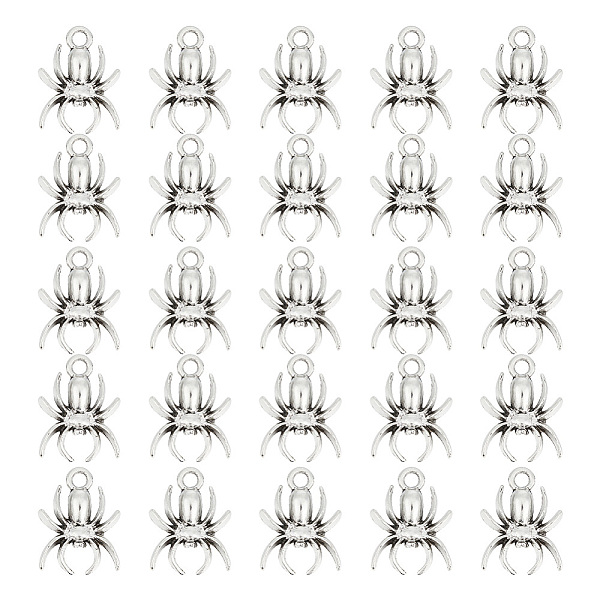 

PandaHall HOBBIESAY 100PCS Tibetan Style Alloy Pendants, Lead Free & Cadmium Free, Spider, Antique Silver, 18.5x14x3mm, Hole: 2mm Alloy...
