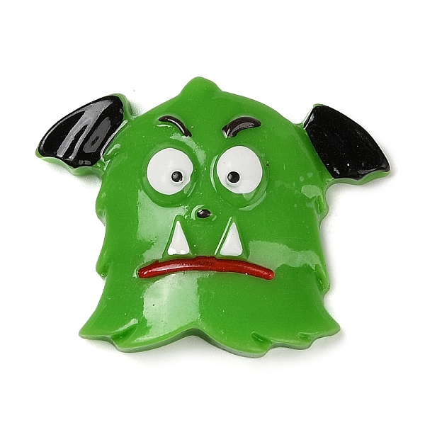

PandaHall Monster Halloween Opaque Resin Decoden Cabochons, Halloween Jewelry Craft, Green, 29.5x37.5x9.5mm Resin Others Green