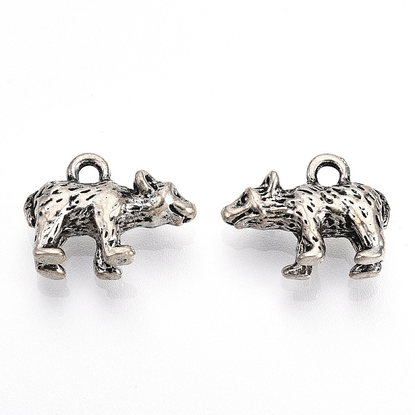 

PandaHall Tibetan Style Alloy Pendants, Cadmium Free & Lead Free, Bear Charms, Antique Silver, 12x16x5mm, Hole: 1.8mm Alloy Bear