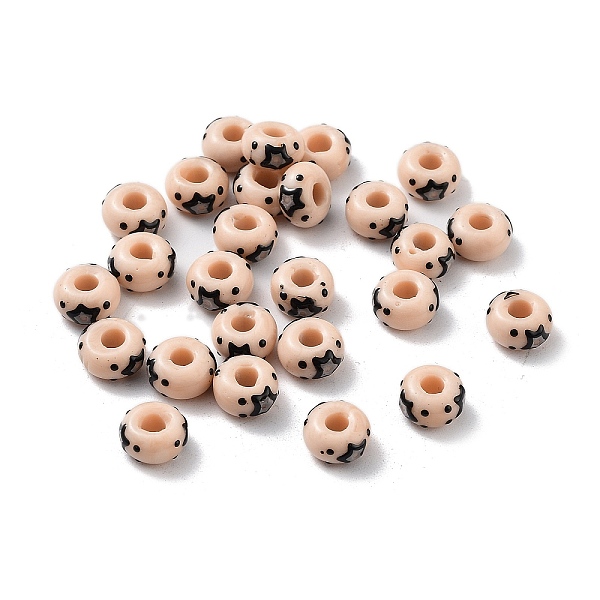 

PandaHall Glass Seed Beads, Flat Round, PeachPuff, 10x6mm, Hole: 3mm Glass Brown