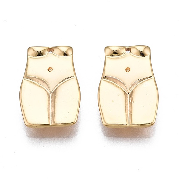 

PandaHall Brass Pendants, Nickel Free, Goddess, Golden, 16x11x3mm, Hole: 1mm Brass Human