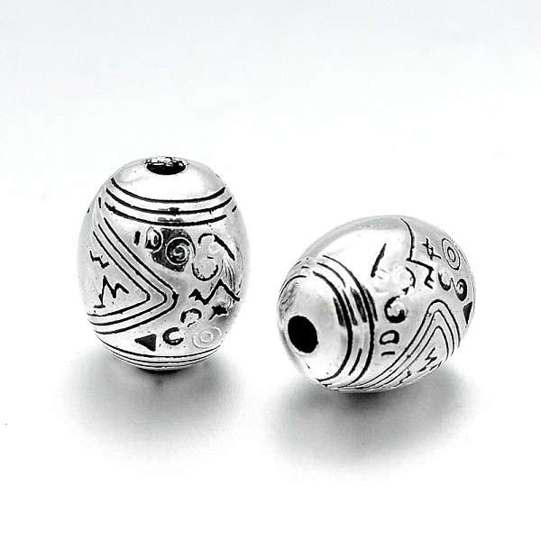 

PandaHall CCB Plastic Oval Beads, Antique Silver, 15x12mm, Hole: 2.5mm Plastic Oval