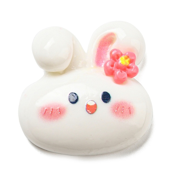 

PandaHall Cartoon Opaque Resin Cabochons, for Jewelry Making, Rabbit, 26x25.5x7.5mm Resin Rabbit White