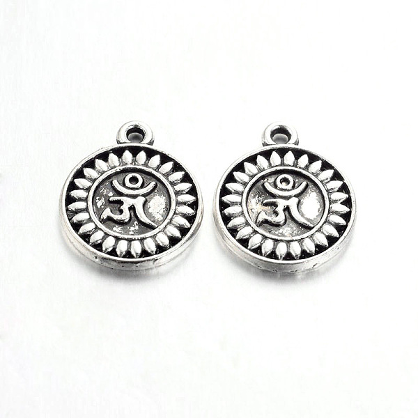 

PandaHall Tibetan Style Alloy Pendants, Cadmium Free & Lead Free, Flat Round, Antique Silver, 15x13x1.5mm, Hole: 1.5mm, about 1020pcs/1000g...