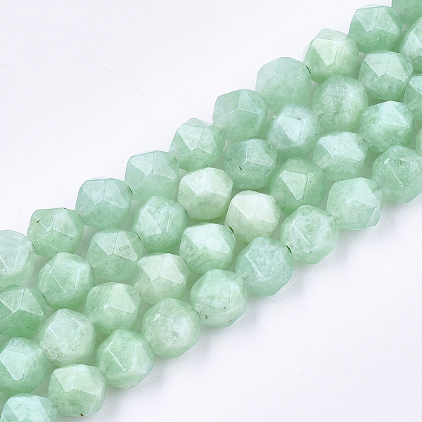 

PandaHall Natural Myanmar Jade/Burmese Jade Beads Strands, Star Cut Round Beads, Faceted, 6x5.5x5.5mm, Hole: 1mm, about 60~61pcs/strand...
