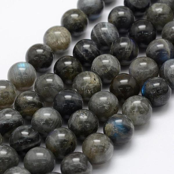 

PandaHall Natural Labradorite Beads Strands, Grade A+, Round, 12mm, Hole: 1mm, about 32pcs/strand, 15.3 inch(39cm) Labradorite Round