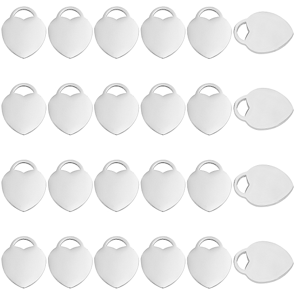 

PandaHall DICOSMETIC 40Pcs Stainless Steel Jewelry Making Charms Heart Shape Flat Blank Stamping Tag Pendants for Necklace Bracelet Jewelry...