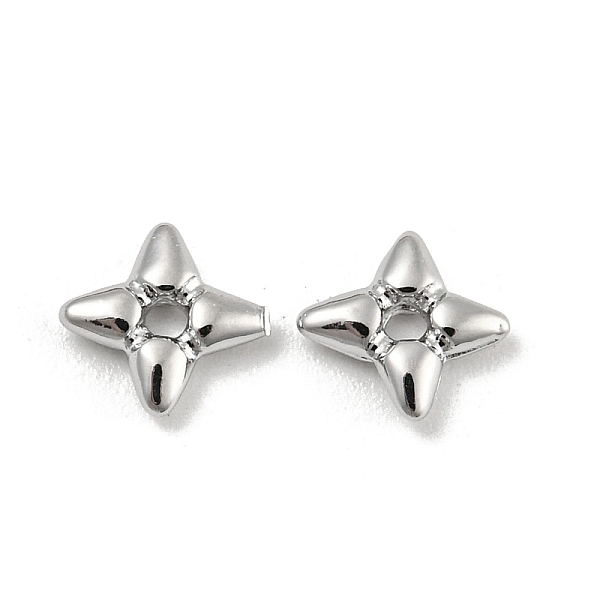 

PandaHall Brass Beads, Star, Real Platinum Plated, 6.5x6.5x1.8mm, Hole: 1.2mm Brass Star