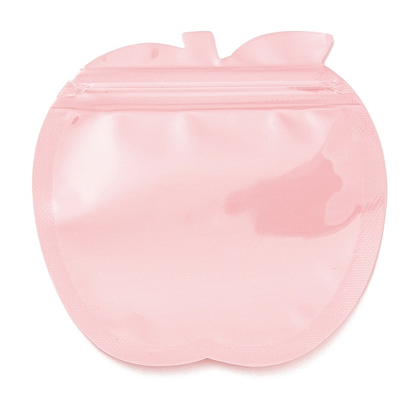 

PandaHall Apple Shaped Plastic Packaging Yinyang Zip Lock Bags, Top Self Seal Pouches, Pink, 10.2x10.1x0.15cm, Unilateral Thickness: 2.5 Mil...