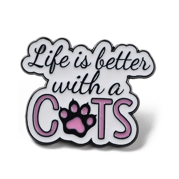 

PandaHall Word & Cat Alloy Enamel Pin Brooch, for Backpack Clothes, Paw Print, 24x30x1.5mm Alloy+Enamel Paw Print