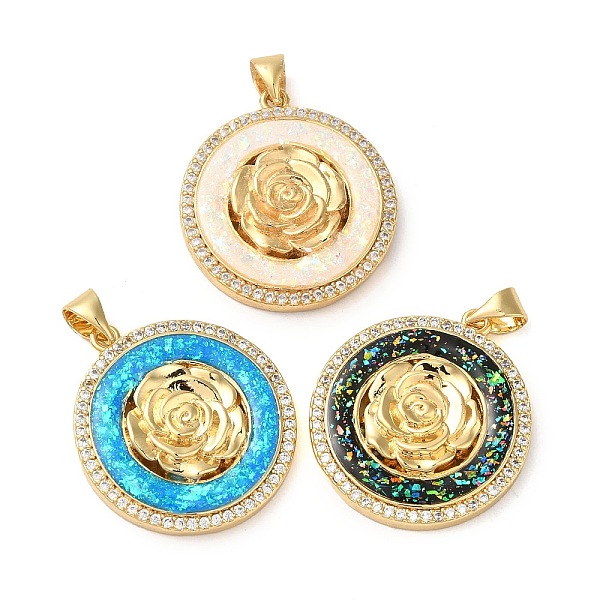 

PandaHall Rack Plating Brass Micro Pave Cubic Zirconia Pendants, Cadmium Free & Lead Free, Long-Lasting Plated, Real 18K Gold Plated..., Multicolor