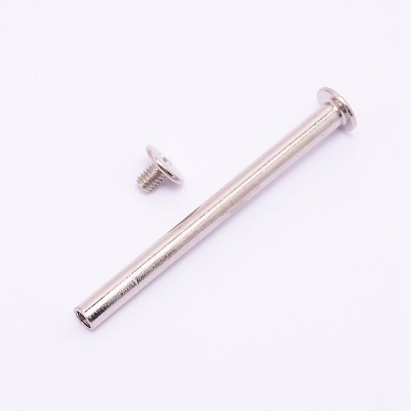

PandaHall Carbon Steel Snap Rivet Butt Screw, for Scrapbook Photo Albums Binding and Leather Saddles Purses Belt Repair, Stainless Steel...