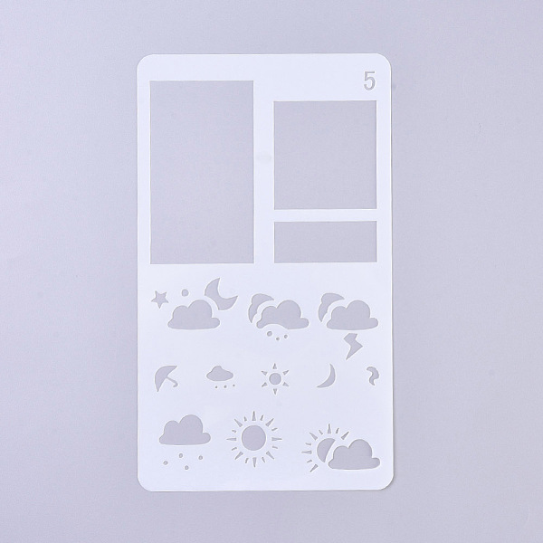

PandaHall Plastic Reusable Drawing Painting Stencils Templates, for Painting on Scrapbook Wall Fabric Floor Furniture, Clear, 180x102x0.2mm...