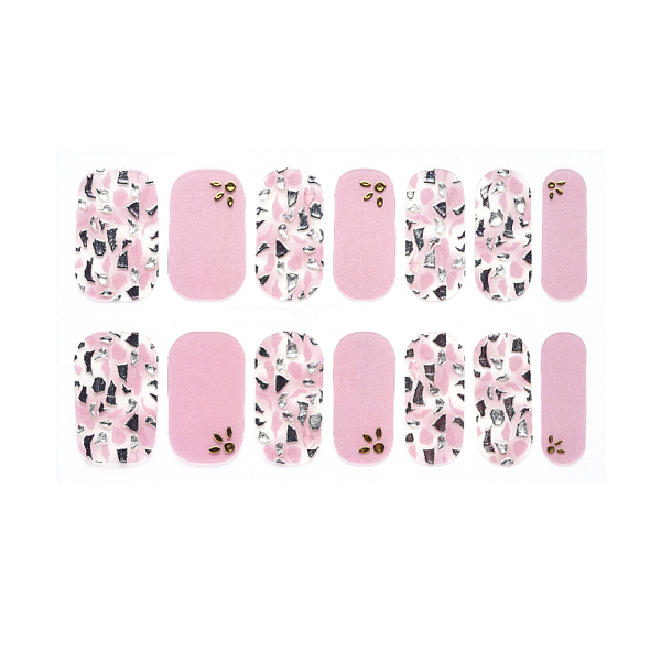 

PandaHall Full Cover Nombre Nail Stickers, Self-Adhesive, for Nail Tips Decorations, Colorful, 24x8mm, 14pcs/sheet Paper Others
