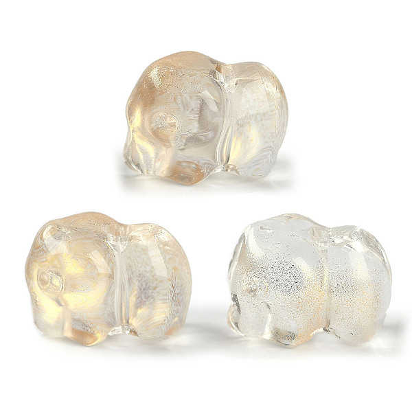 Spray Painted Glass Beads