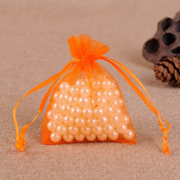 

PandaHall Organza Jewellery Storage Pouches, Wedding Favour Party Mesh Drawstring Gift Bags, Rectangle, Orange, 9x7cm Organza Rectangle...