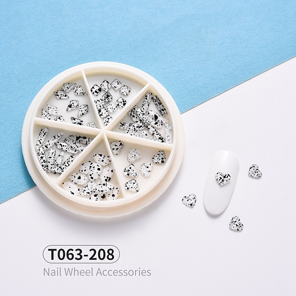 

PandaHall Glass Cabochons, Nail Art Decoration Accessories for Women, Spot Pattern, Mixed Shapes, Black, 5~10x2.5~6x1~1.5mm, 10pcs/shape...