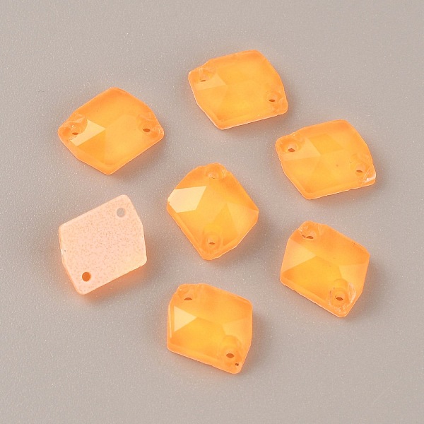 36pcs breloques de connecteur en verre fluorescent
